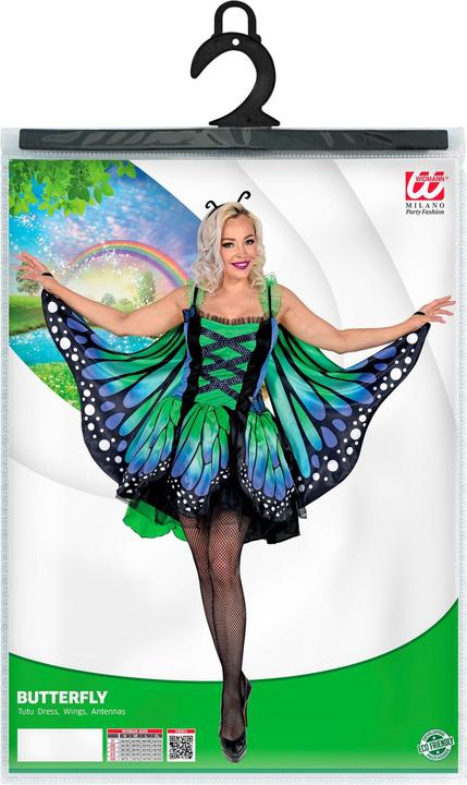 Produktbild Widmann Schmetterling Kostüm für Damen grün-blau (M)
