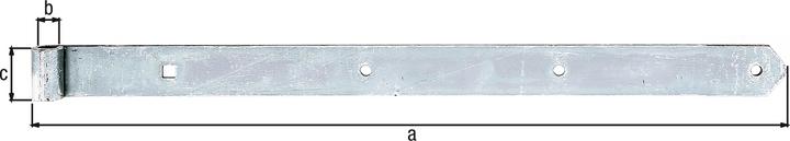 Actual product image GAH Shutter strap length 700 x 16 x 45 mm thickness 5 mm steel galv. zinc plated thick film passiv...