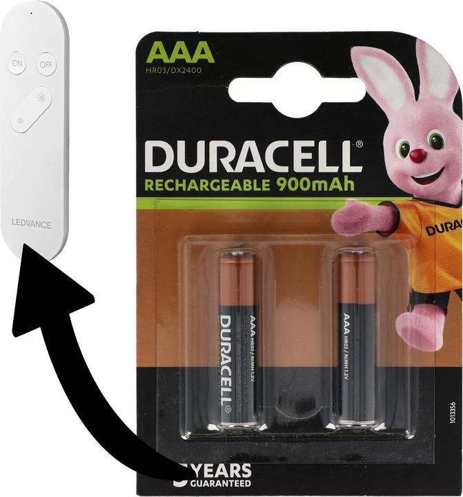 Actual product image Duracell Akku Ledvance Smart+ WiFi Remote (2 pcs., AAA, 850 mAh)