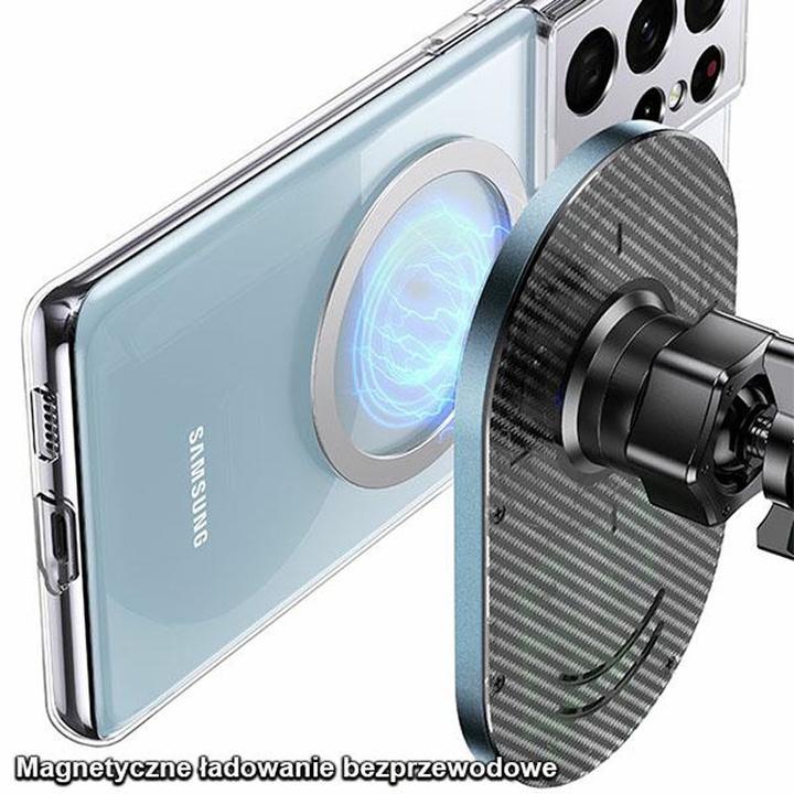 Image du produit Usams Uchwyt indukcyjny Magnetic Car Wireless Charging 15W do kratki went. szary/grey CD170DZ01 (US-