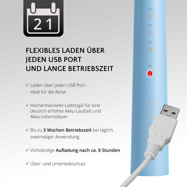 Produktbild Ailoria Schallzahnbürste Pro Smile Blau (Schallzahnbürste)