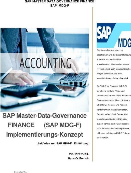 Produktbild SAP Master-Data-Governance FINANCE (SAP MDG-F) Implementierungs-Konzept (Deutsch, Hans-Georg Emrich, 2018)
