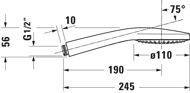 Nutritional values and ingredients Duravit Hand shower 110, 1 jet, MinusFlow chrome / white (1 Beam types, 9.50 l/min)