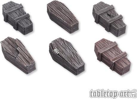 Produktbild Tabletop-Art Zubehör Wood Coffins – Set 2 6 Teile