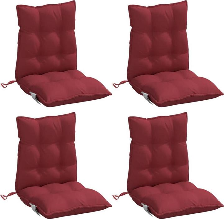 Actual product image VidaXL Low backrest cushions 4 pcs. Oxford fabric (100 x 50 x 7 cm)