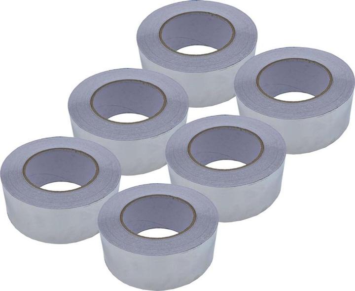 Actual product image Dula aluminum tape - 50mm x 50m - sealing tape - heat resistant - 6 rolls (50 mm)
