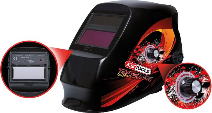 Actual product image KS Tools Welders protective helmet, racing design