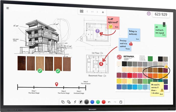 Productafbeelding Sharp PN-LA752 75 INCH IWB UHD 500 (3840 x 2160 Pixels, 75")