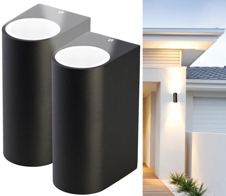 Immagine prodotto Lunartec Set di 2 applique LED rotonde (GU10, IP44)