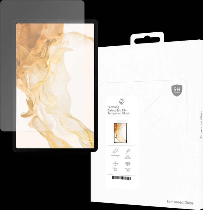 Cazy Schutzglass Kompatibel mit Samsung Galaxy Tab S9+ / S9 FE+ - Displayschutz Tempered Glass - (1 Stück, Galaxy Tab S9+, Galaxy Tab S9 FE+)