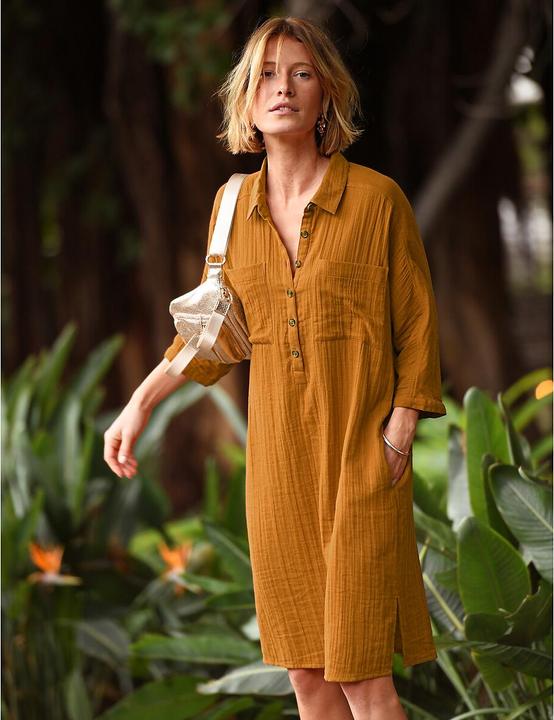 Image du produit Anne Weyburn Knielanges Kleid aus reiner Baumwolle (38)