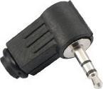 Actual product image Shiverpeaks 3.5 mm jack plug, stereo, 3-pin, angled version (22220515)