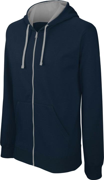 Produktbild Kariban Kapuzenpulli mit Reissverschluss in Kontrastfarbe (XL)