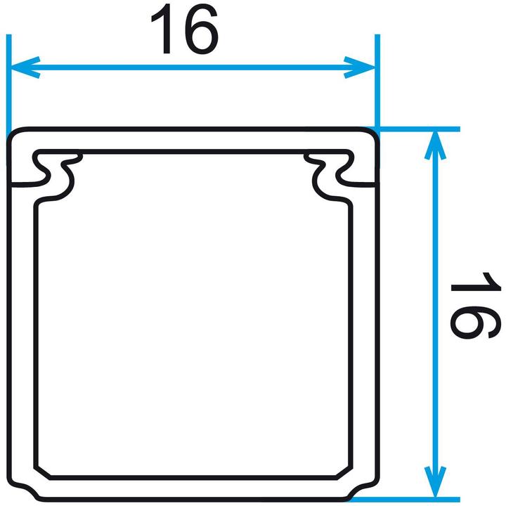 Produktbild Inofix Plasfix 16x16mm mit Deckel (Kabelkanal, 200 cm)