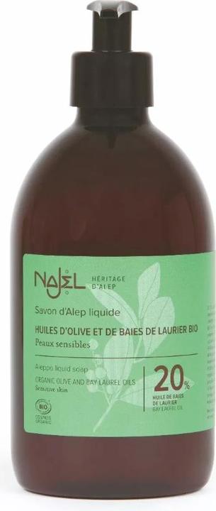 Produktbild Najel Aleppo Flüssigseife 20% Lorbeeröl (Flüssigseife, 500 ml)