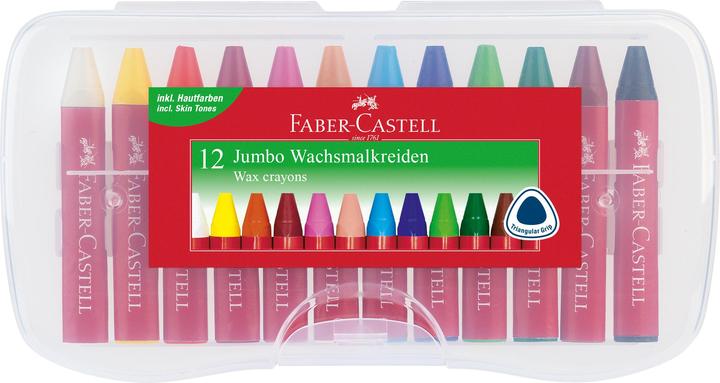 Immagine prodotto Faber-Castell pastello a cera JUMBO (Multicolore, 12 x)