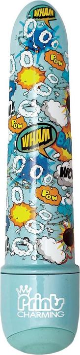 Global Novelties Prints Charming Pop Tease 5" Mini Vibe, Wham, Blue w/Storage Bag