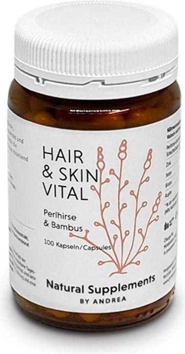 Actual product image Natural Supplements by Andrea Hair & Skin Vital (100 Piece, Capsules, 154 g)