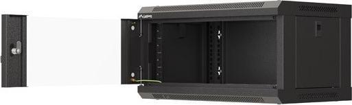 Produktbild Lanberg Installationsschrank Rack 19 4U 540x350 schwarz verglaste Tür (flat pack) (10.86 HE, 19 Zoll Rack)