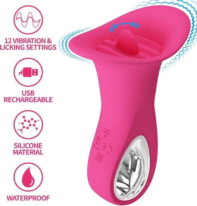 Produktbild Pretty Love Clyde Oralvibrator Vibrierende Zunge 12 Vibrationen Rosa