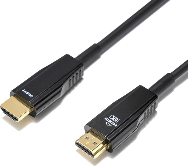 Actual product image Deltaco - AOC HDMI Cable - Ultra High Speed Gecertificeerd - 15 metre - Zwart (15 m, HDMI)