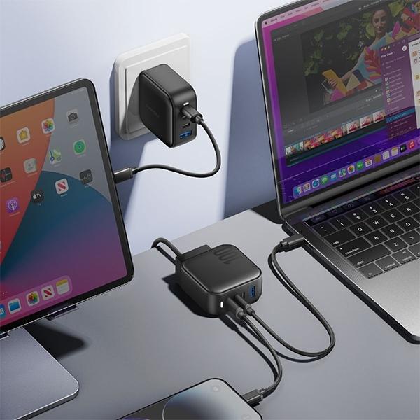 Image du produit Energea ład. siec. 1xUSB+3xUSB-C PD-PPS-QC 3.0 100W 3C1A czarny/black US+UE Travelite GAN100 (100 W)