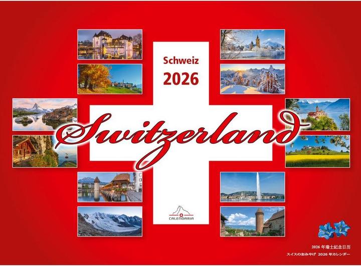 Actual product image Switzerland 2026 (31.5 x 23 cm, French, German)