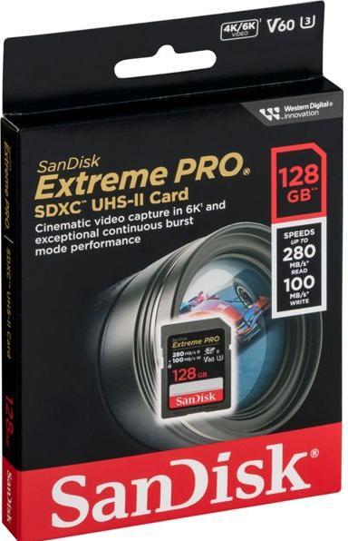 Produktbild SanDisk Extreme PRO UHS-II V60 (128 GB, SDXC, U3, UHS-II)