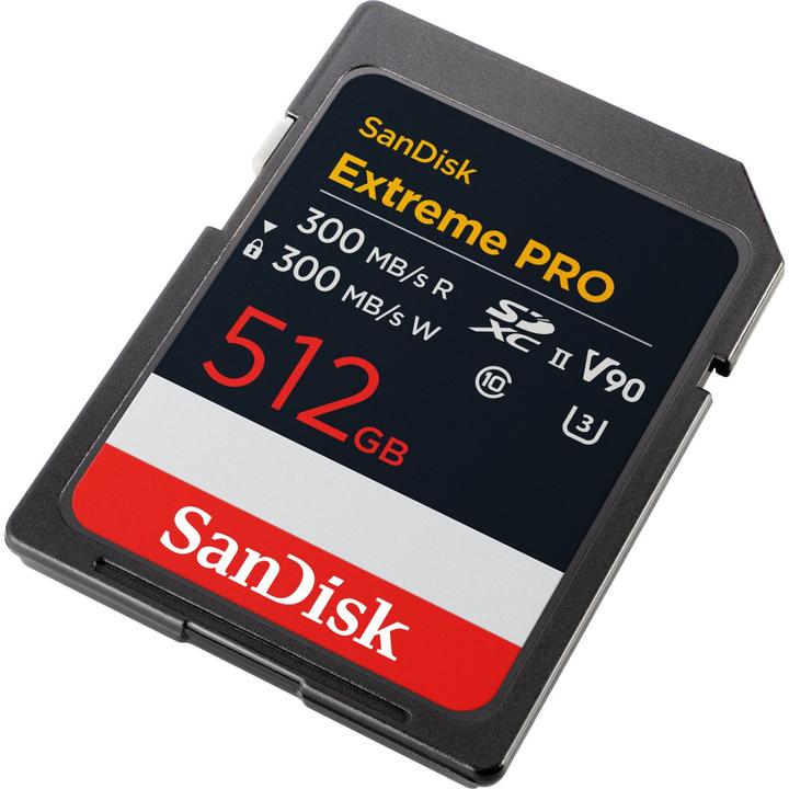 Actual product image SanDisk Extreme PRO UHS-II V90 (512 GB, SDXC, U3, UHS-II)