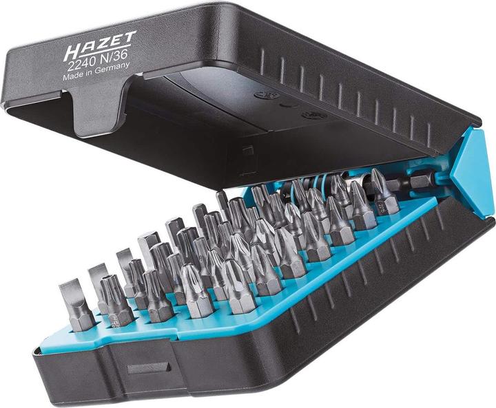 Produktbild HAZET Bit Satz 2240N/36 ∙ Sechskant6,3 (1/4 Zoll) ∙ Pozidriv Profil PZ, Kreuzschlitz Profil PH, Tam…
