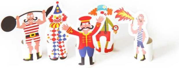Actual product image Pukaca Paper finger puppet set. 8 Circus (8 x)