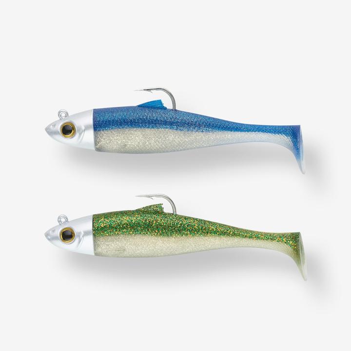 Produktbild Caperlan Gummiköder-Combo Osarda 100 blau/grün paillettiert (10 cm)
