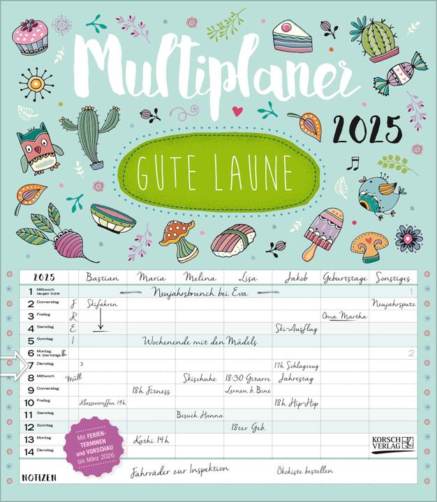 Produktbild Multiplaner - Gute Laune 2024 (Deutsch)