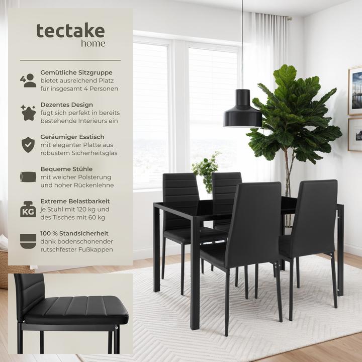Immagine prodotto tectake Essgruppe Berlin (120 x 70 x 75 cm)
