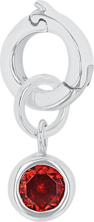 Produktbild Amor Charms für Damen, 925 Sterling Silber, Zirkonia synth. | Januar (Silber 925)
