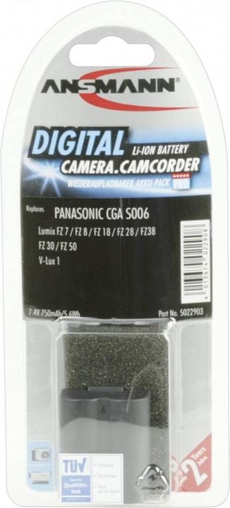 Produktbild Ansmann Panasonic CGA-S006 Akku (Akku)