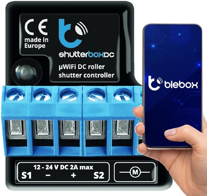 Actual product image BleBox WLAN blind actuator shutterBox DC (Shutter actuator)