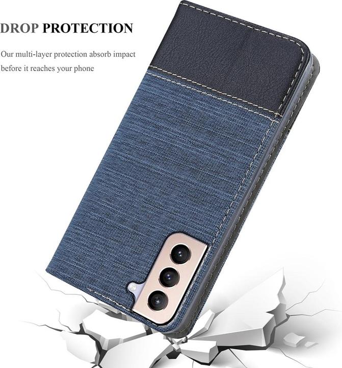 Actual product image Cadorabo Book Jeans Optics Cover (Samsung Galaxy S21+)