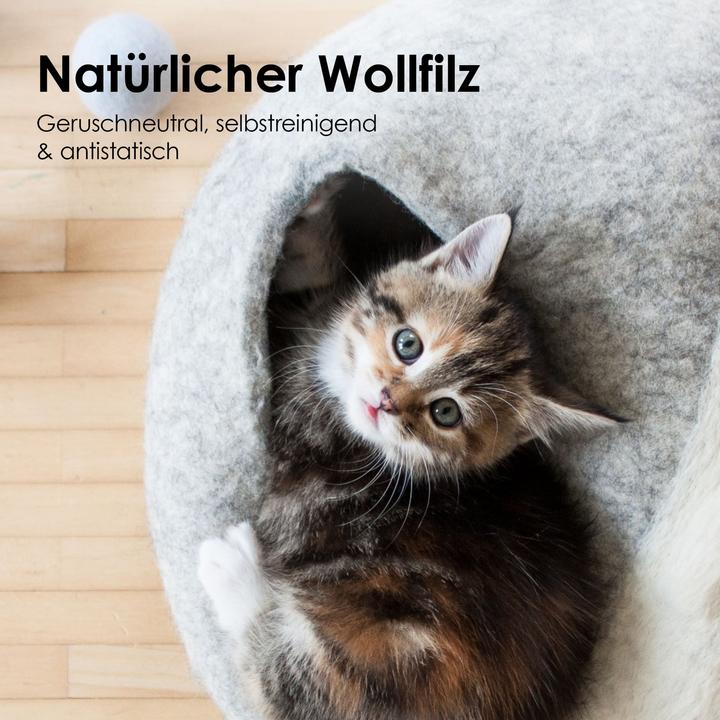 Actual product image LucyBalu PEBBLE KatzenhÃ¶hle aus Filz (Cat)
