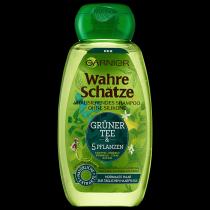 Garnier Wahre Schätze shampoo grüner tee, 250ml Flasche (250 ml, Flüssiges Shampoo)