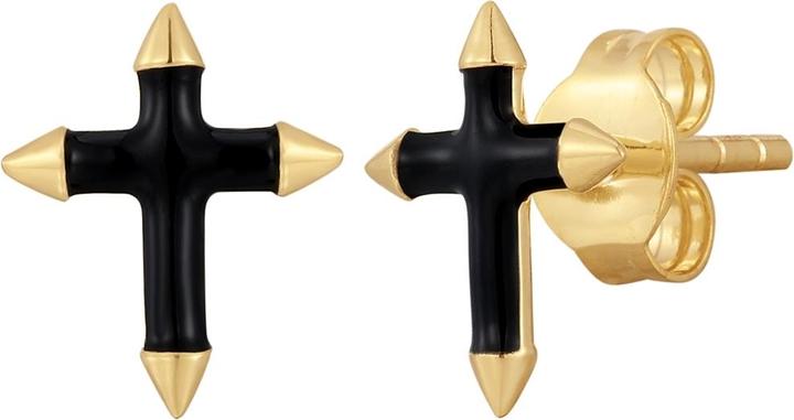 Glanzstücke München Damen Kreuz Sterling Silber Gelbgold - 33826 (Sterling Silber)