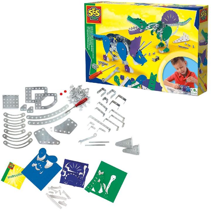 Actual product image Ses Metal Construction Kit Dino - Triceratops and Spinosaurus