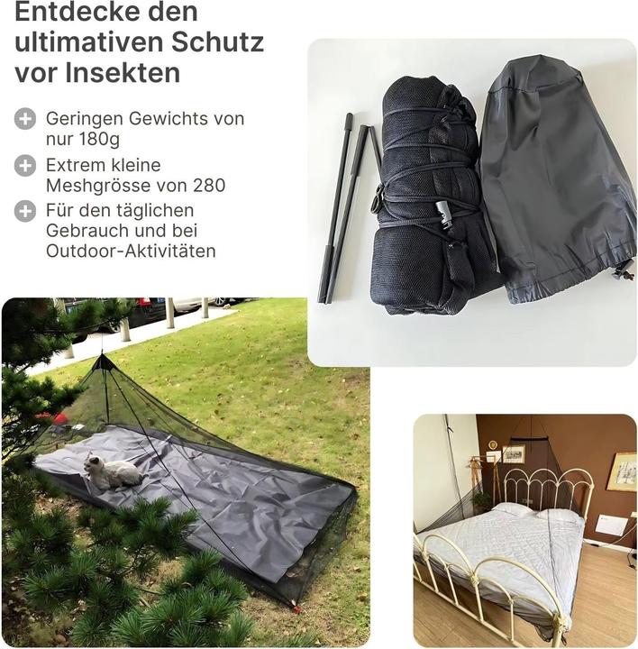 Immagine prodotto Hermex Zanzariera da appendere Zanzariera da campeggio Protezione dagli insetti