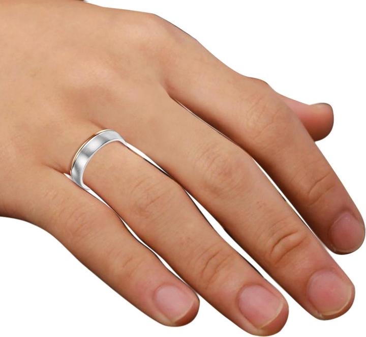Actual product image Trilani Men's stainless steel silver / rose gold - 9650 (56)