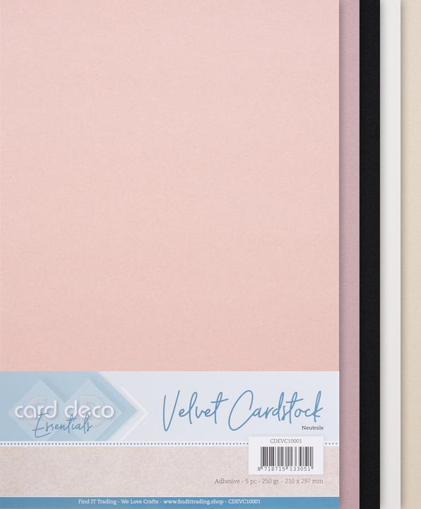 Produktbild Find it Samtpapier, selbstklebend, A4, 5 Blatt (250 g/m², 5 x)