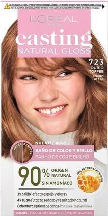 L'Oréal Paris Casting Natural Gloss Permanent Colouring 723 Blonde Toffee 90% Natural Origin (723 TOFFEE Blond)