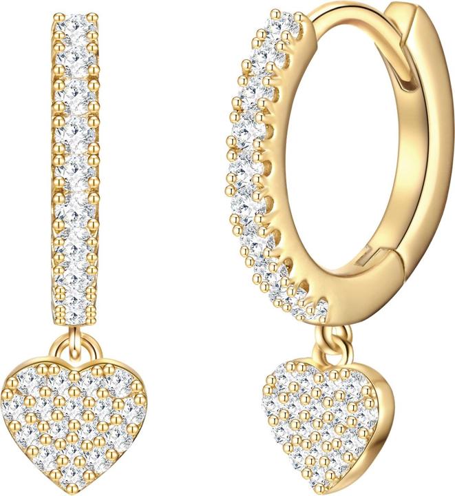 Image du produit Glanzstücke München Femme coeur argent sterling zirconium or jaune - 30444 (Argent Sterling)