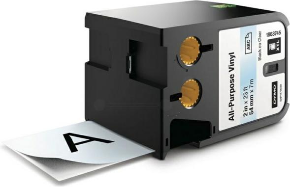 Dymo XTL type tape, vinyl (5.40 cm, Transparent)