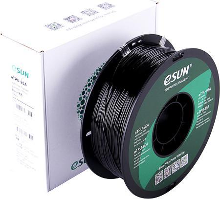 Produktbild eSUN eTPU-95A 1,75mm Black 1kg 3D Filament (TPU, 1.75 mm, 1000 g, Schwarz)