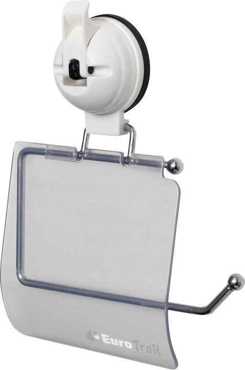 Produktbild Eurotrail WC-Rollen-Halter mit Saugnapf Weiss/Transparent